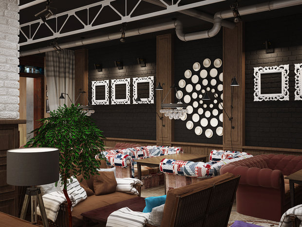 Фото из портфолио Lounge cafe – фотографии дизайна интерьеров на INMYROOM