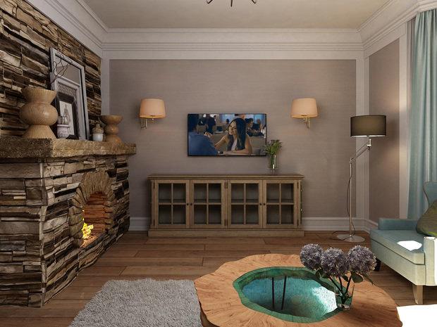 Фото из портфолио Коттедж «Голубое озеро» в стиле современной классики – фотографии дизайна интерьеров на INMYROOM