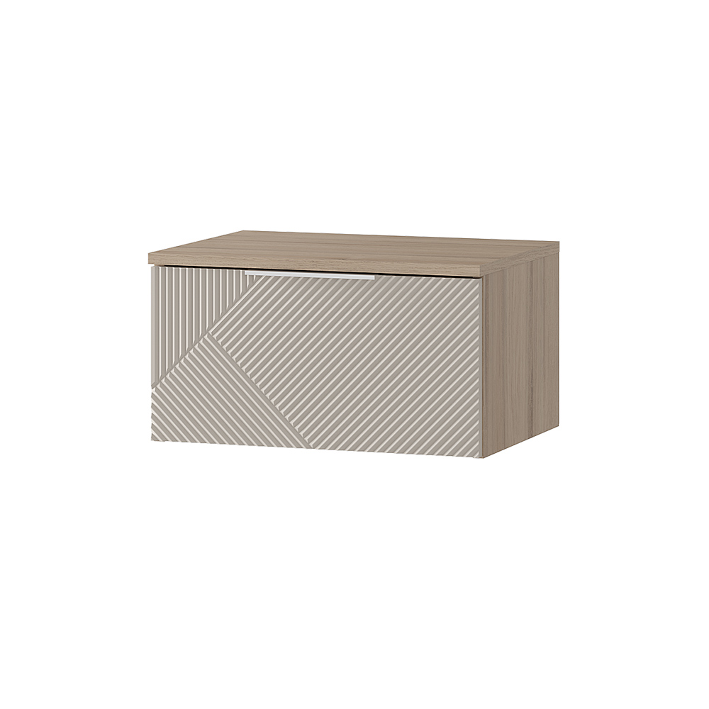 Тумба прикроватная Эмилия ТБ-11 бежево-серого цвета