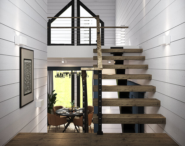 Фотография: Прихожая в стиле Скандинавский, Современный, Дом, Проект недели, Дача, 4 и больше, Более 90 метров, Владимирская область, Items Bureau – фото на INMYROOM