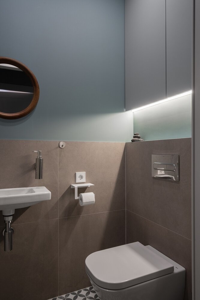 Фотография: Ванная в стиле Современный, Квартира, Проект дня, Санкт-Петербург, 3 комнаты, 40-60 метров, VizDiz, Екатерина Лоскутова, Илона Ореховская – фото на INMYROOM Фотография: Ванная в стиле Современный, Квартира, Проект дня, Санкт-Петербург, 3 комнаты, 40-60 метров, VizDiz, Екатерина Лоскутова, Илона Ореховская – фото на INMYROOM