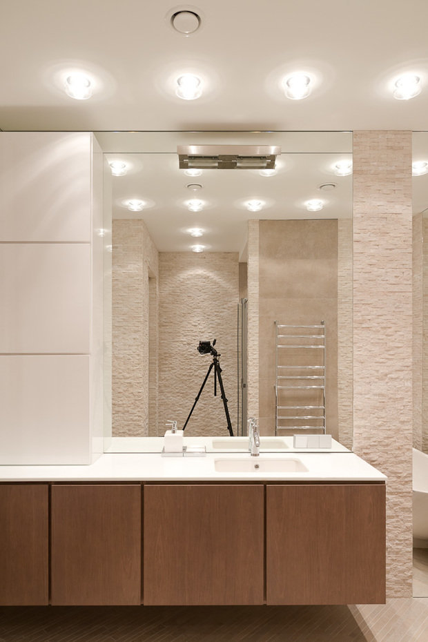 Фотография: Ванная в стиле Минимализм, Классический, Квартира, Проект недели, Москва, Бежевый – фото на INMYROOM