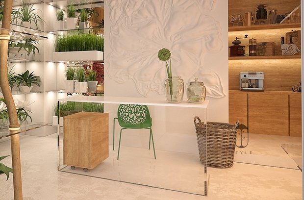 Фото из портфолио Интерьер цветочного магазина. Визуализация. – фотографии дизайна интерьеров на INMYROOM