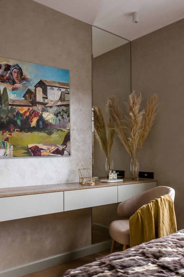 Фотография: Спальня в стиле Современный, Квартира, Проект недели, Москва, Вера Николаенко, 2 комнаты, 40-60 метров, VERA Inteiors – фото на INMYROOM