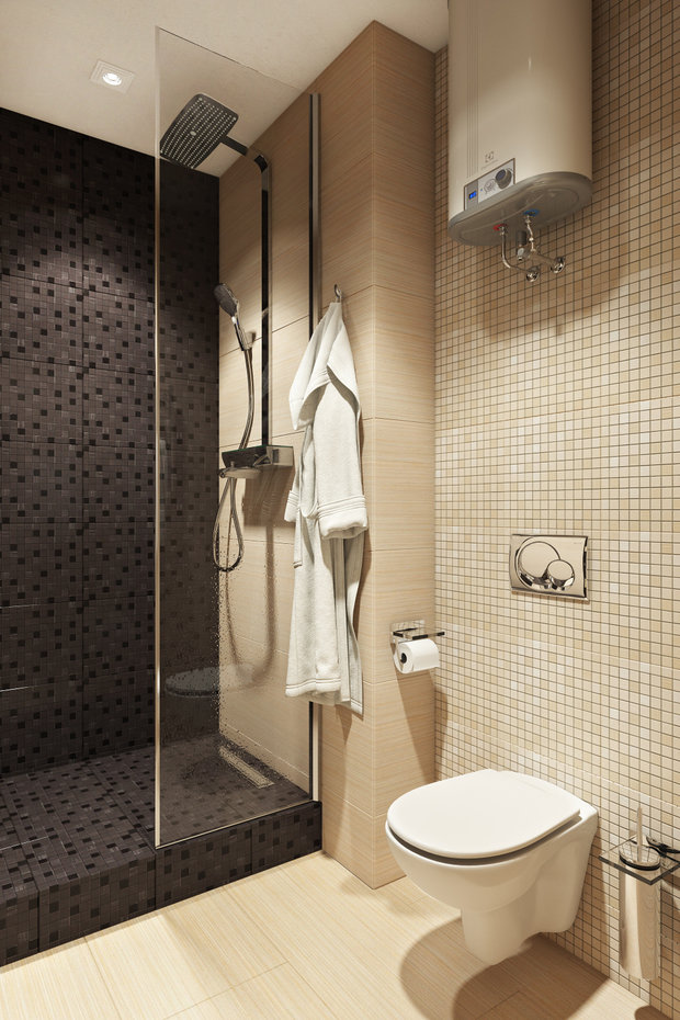 Визуализация ванной комнаты в современном стиле