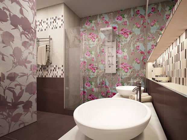 Фото из портфолио Bathroom «The peonies» – фотографии дизайна интерьеров на INMYROOM
