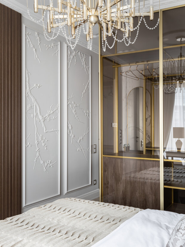 Фотография: Гардеробная в стиле Классический, Современный, Квартира, Проект дня, Москва, Монолитный дом, 1 комната, 40-60 метров, Алина Мурашова – фото на INMYROOM