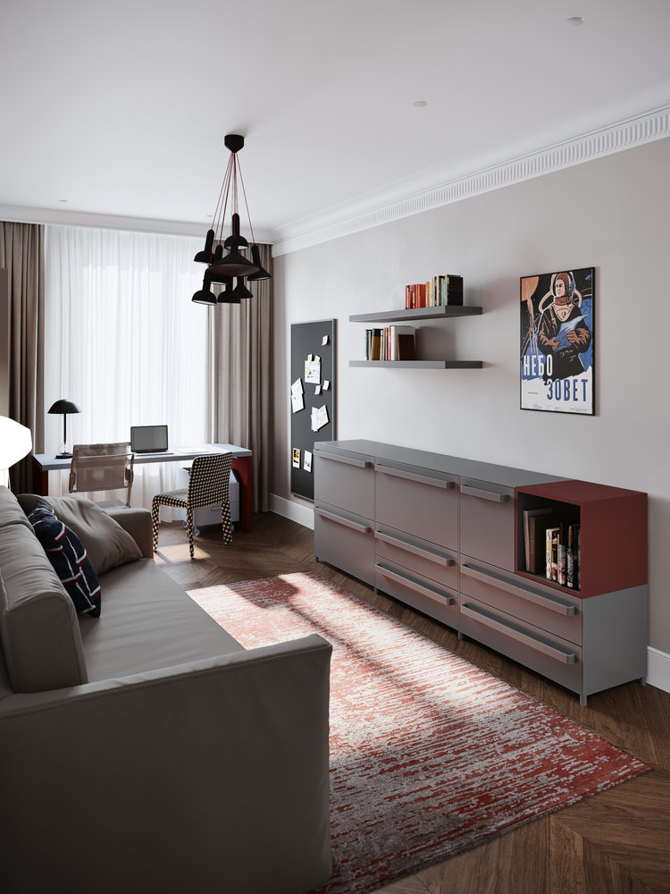 Фотография: Детская в стиле Современный, Квартира, Проект дня, Москва, Айя Лисова, 4 и больше, Более 90 метров, Эксклюзивные проекты, Aiya Design – фото на INMYROOM