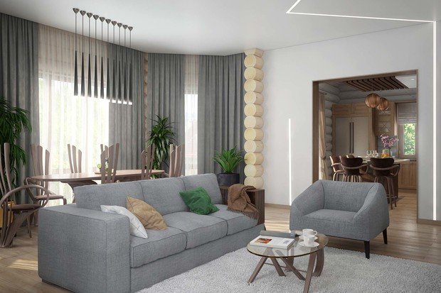 Фото из портфолио Коттедж/сруб – фотографии дизайна интерьеров на INMYROOM