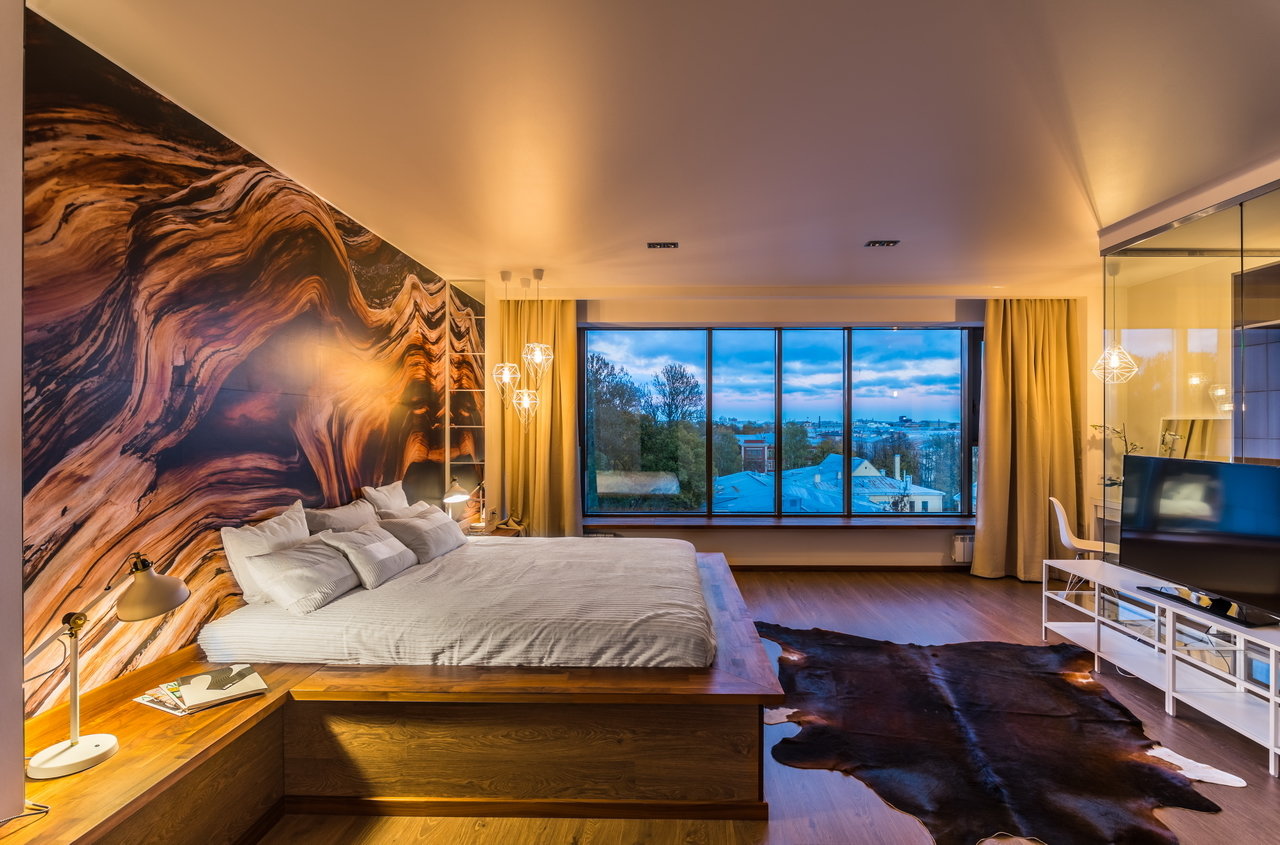 Фотография: Спальня в стиле Современный, Квартира, Проект дня, Санкт-Петербург, новостройка, Монолитный дом, Арина Волкова, Андрей Белимов-Гущин, 2 комнаты, Более 90 метров – фото на INMYROOM Фотография: Спальня в стиле Современный, Квартира, Проект дня, Санкт-Петербург, новостройка, Монолитный дом, Арина Волкова, Андрей Белимов-Гущин, 2 комнаты, Более 90 метров – фото на INMYROOM