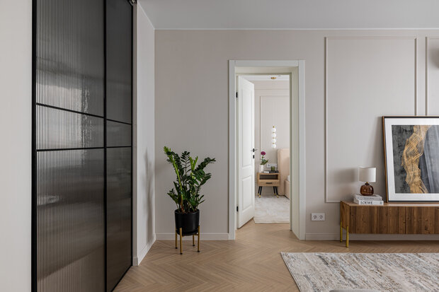 Фотография: Гостиная в стиле Современный, Квартира, Проект дня, Москва, Кирпичный дом, 3 комнаты, 60-90 метров, Виктория Аз-Зари – фото на INMYROOM