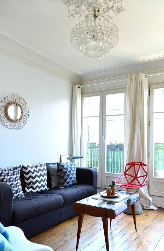 Фотография: Гостиная в стиле Скандинавский, Эклектика, Малогабаритная квартира, Квартира, Дома и квартиры, Минимализм, Ретро – фото на INMYROOM