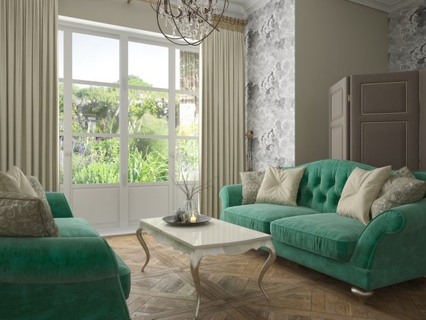Фото из портфолио Изумрудная гостиная – фотографии дизайна интерьеров на INMYROOM