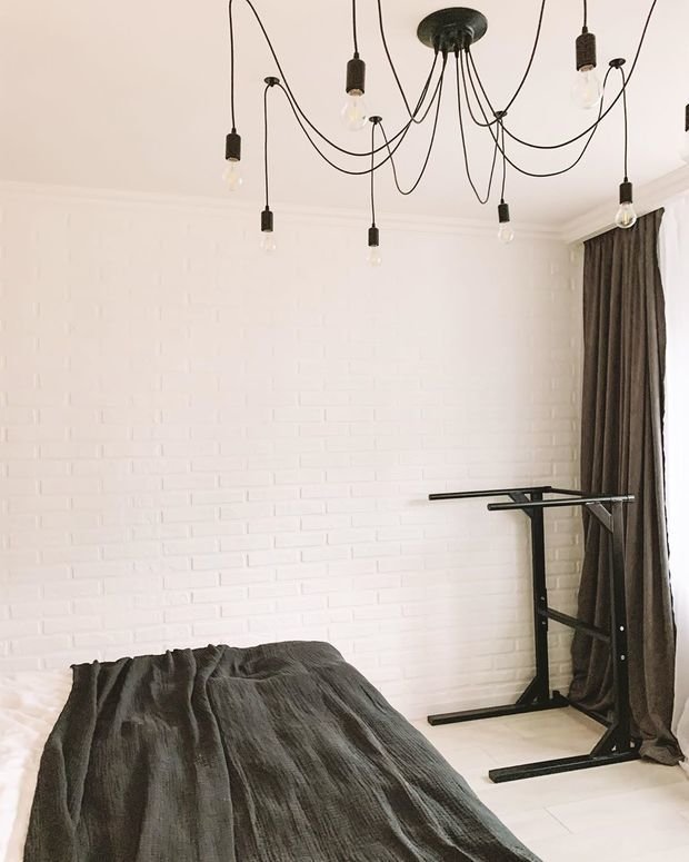 Фотография: Спальня в стиле Скандинавский, Минимализм, Современный, Квартира, Проект недели, Панельный дом, 1 комната, 40-60 метров, Сбербанк, Некрасовка – фото на INMYROOM