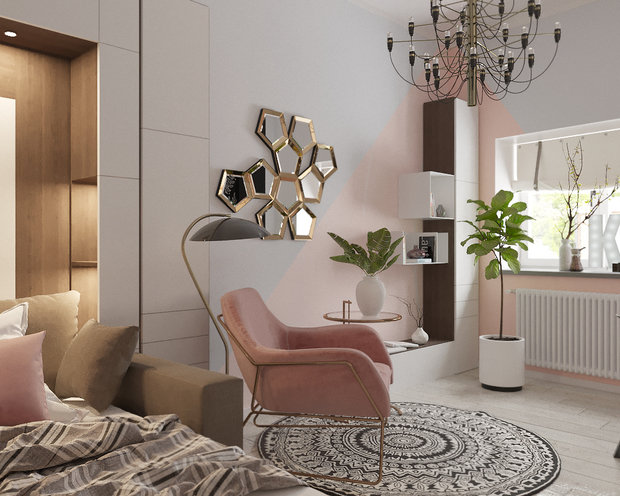 Фото из портфолио Квартира для молодой и стильной девушки, г. Москва – фотографии дизайна интерьеров на INMYROOM