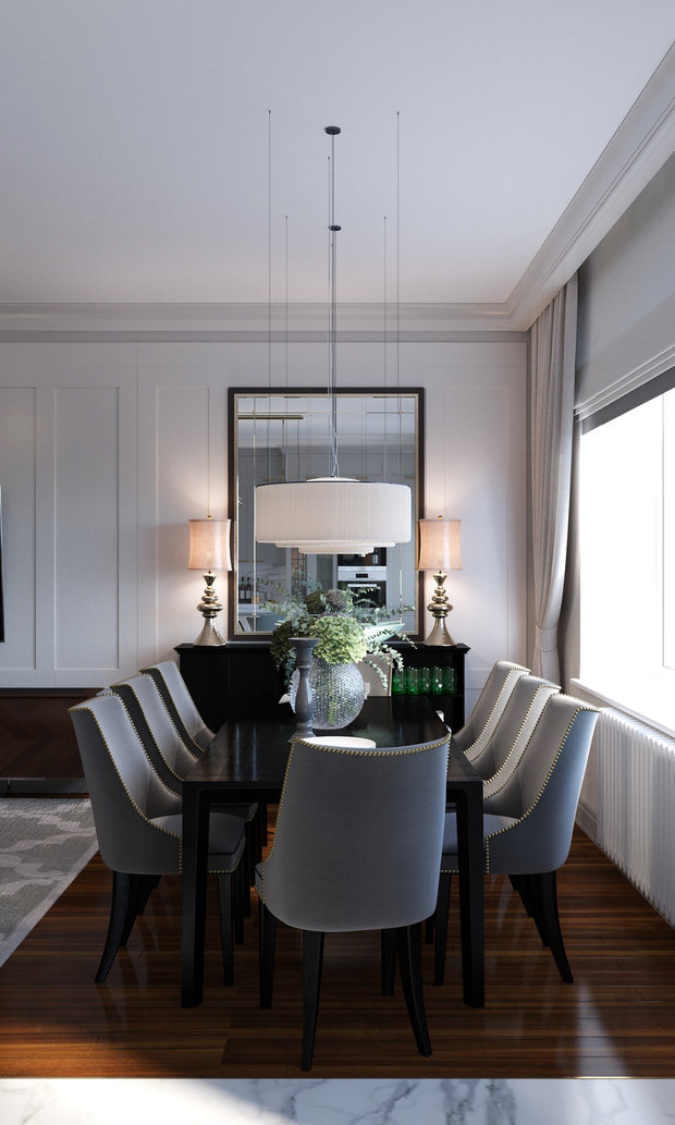 Фото из портфолио Квартира - современная классика. 1905 г. Гостиная. – фотографии дизайна интерьеров на INMYROOM