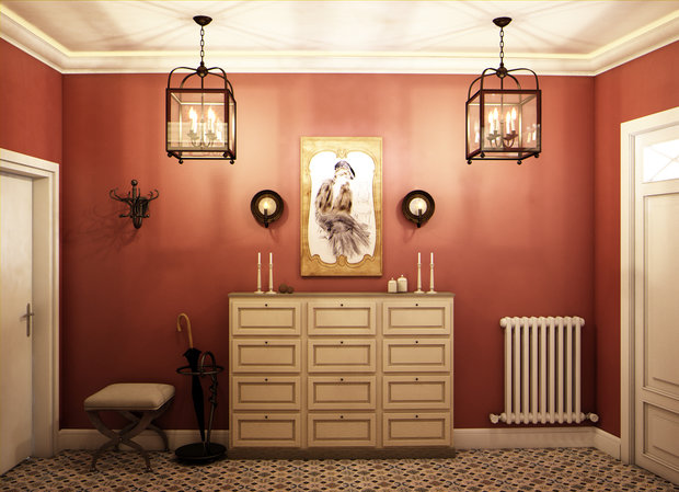 Фотография: Прихожая в стиле Прованс и Кантри, Классический, Современный, Эклектика, Квартира, Gramercy Home, Проект недели, Москва, Зеленый, Бежевый, Розовый, Бирюзовый, Марина Саркисян, Jacob Delafon, Laufen Palomba Collection, Designers Guild, Hansgrohe Raindance, Eiffinger, Aqua Azzuro, Atlas Concorde Doga Vanilla Cassettone, Vasily, квартира со свободной планировкой, свободная планировка, классический интерьер – фото на INMYROOM