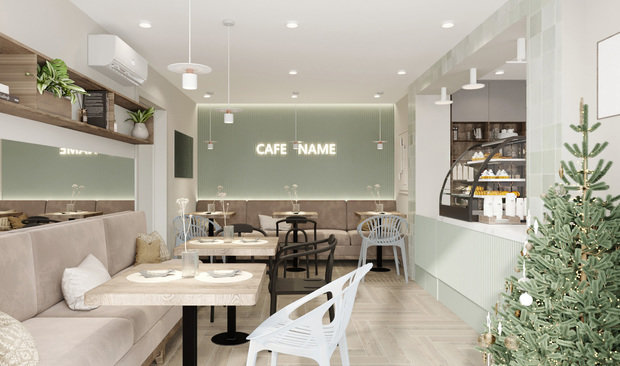 Фото из портфолио Дизайн кафе в Уфе – фотографии дизайна интерьеров на INMYROOM