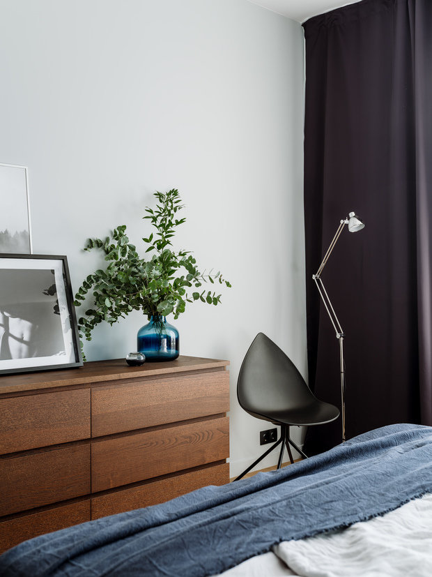 Фотография: Спальня в стиле Скандинавский, Минимализм, Современный, Проект недели, Москва, 3 комнаты, Более 90 метров, Елена Соренсен – фото на INMYROOM