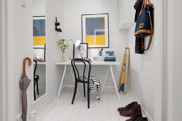 Фотография: Офис в стиле Скандинавский, Малогабаритная квартира, Квартира, Швеция, Дома и квартиры, Гетеборг – фото на INMYROOM