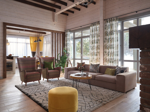 Фотография: Гостиная в стиле Прованс и Кантри, Эклектика, Дом, Проект недели, Дом и дача, Московская область, Ирина Васильева, 4 и больше, Более 90 метров, Александра Лепина, студия SVETLITSA – фото на INMYROOM