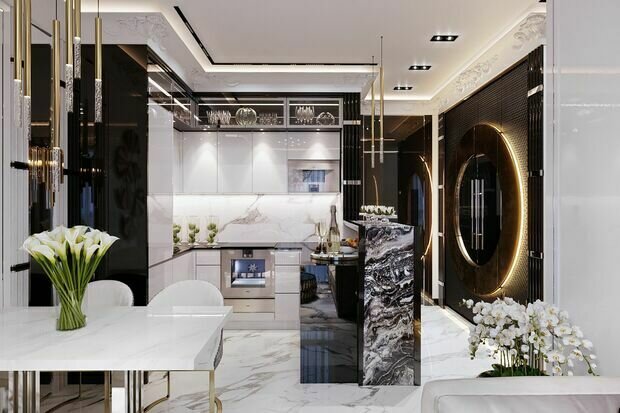 Фото из портфолио Квартира 55,5 м² в ЖК Селигер Сити: дорогие и оригинальные решения на каждом м² – фотографии дизайна интерьеров на INMYROOM