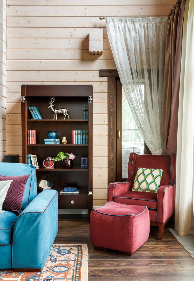 Фотография: Гостиная в стиле Классический, Современный, Дом, Проект недели, Дом и дача, Московская область, 4 и больше, Более 90 метров, Елена Французова – фото на INMYROOM