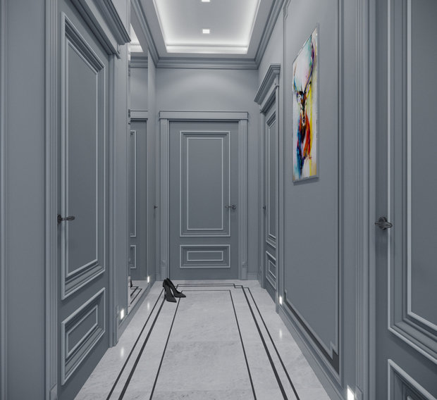 Фото из портфолио Квартира в "Воронцовском парке" в холодных тонах  – фотографии дизайна интерьеров на INMYROOM