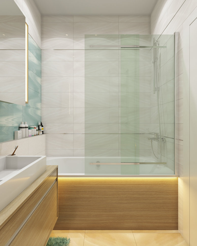 Фотография: Ванная в стиле Современный, Квартира, Проект дня, Москва, Студия 3.14, Сталинка, 3 комнаты, 60-90 метров, Марина Козлякова – фото на INMYROOM