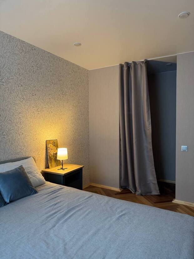 Фотография: Спальня в стиле Скандинавский, Современный, Квартира, Проект дня, Санкт-Петербург, Хрущевка, 2 комнаты, 40-60 метров, Анна Карачева – фото на INMYROOM