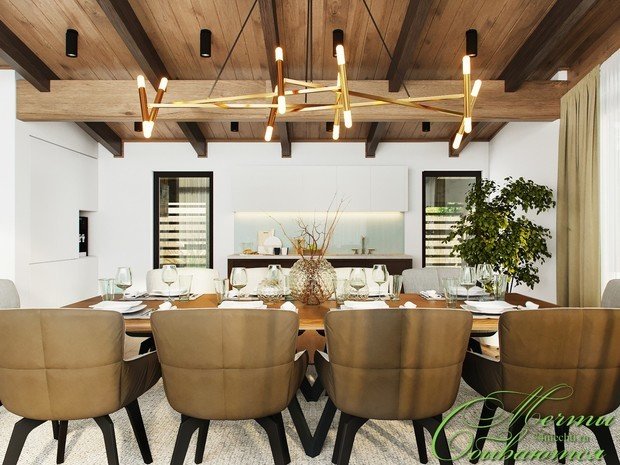 Фото из портфолио Интерьеры дома над прудом в свободном стиле – фотографии дизайна интерьеров на INMYROOM