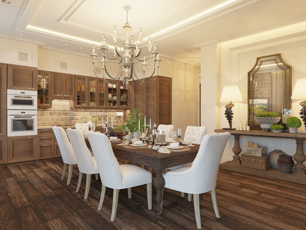 Фото из портфолио дизайн-проект квартиры в винтажном колониальном стиле в г. Москва – фотографии дизайна интерьеров на INMYROOM