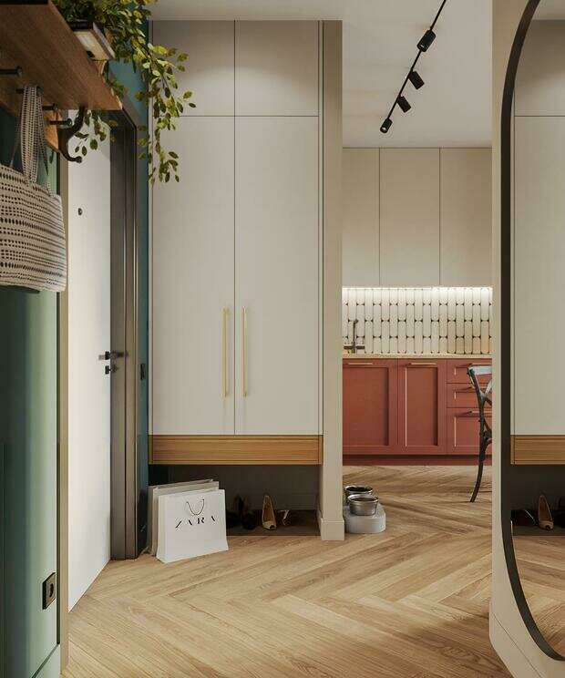 Фотография: Прихожая в стиле Современный, Эклектика, Квартира, Проект недели, Санкт-Петербург, 2 комнаты, до 40 метров, 40-60 метров, Студия дизайна Максимаджи – фото на INMYROOM