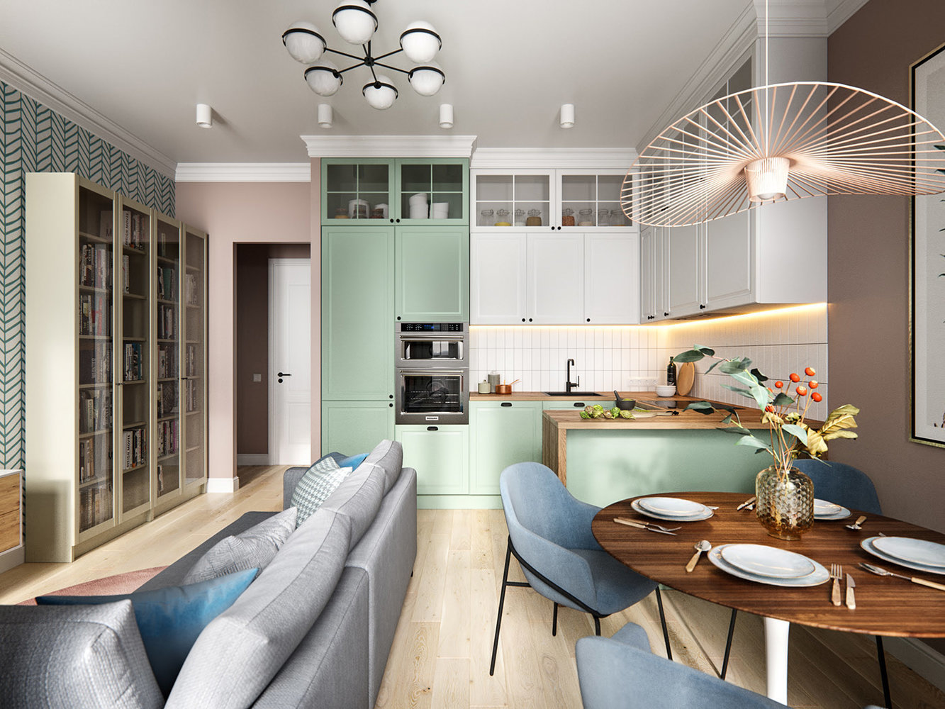 Фотография: Кухня и столовая в стиле Современный, Скандинавский, Квартира, Проект дня, Москва, 3 комнаты, 60-90 метров, Олег Минц – фото на INMYROOM Фотография: Кухня и столовая в стиле Современный, Скандинавский, Квартира, Проект дня, Москва, 3 комнаты, 60-90 метров, Олег Минц – фото на INMYROOM