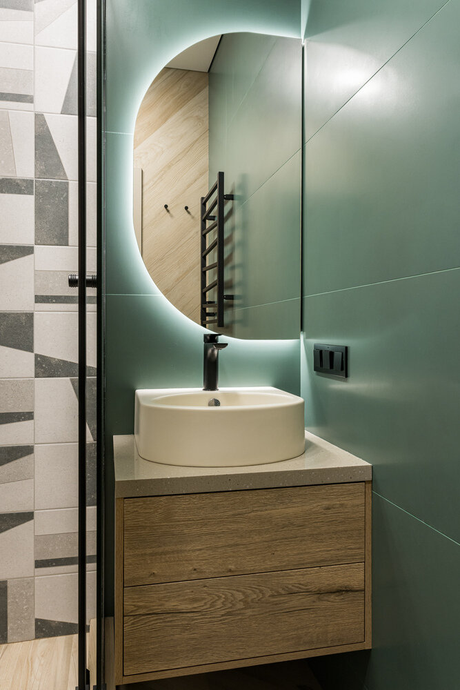 Фотография: Ванная в стиле Современный, Проект дня, Дом и дача, Таунхаус, Челябинск, Кирпичный дом, 4 и больше, Более 90 метров, Надия Кисельникова – фото на INMYROOM