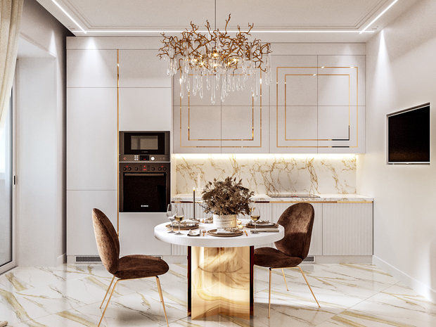 Фото из портфолио Ар деко стиль, он же гламур – фотографии дизайна интерьеров на INMYROOM