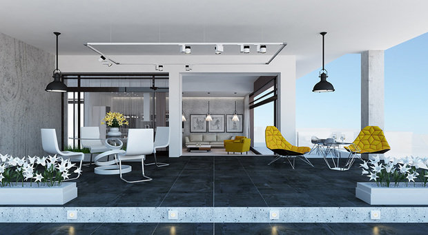 Фото из портфолио Дизайн загородного дома в стиле минимализм – фотографии дизайна интерьеров на INMYROOM