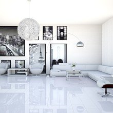 Фото из портфолио Кухня совмещенная с гостиной в стиле Хай-тек  – фотографии дизайна интерьеров на INMYROOM
