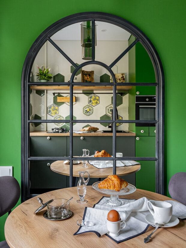 Фотография: Кухня и столовая в стиле Современный, Винтажный, Эклектика, Малогабаритная квартира, Квартира, Проект дня, Беларусь, Минск, Хрущевка, Кирпичный дом, 2 комнаты, 40-60 метров, Эльвира Мисюро – фото на INMYROOM