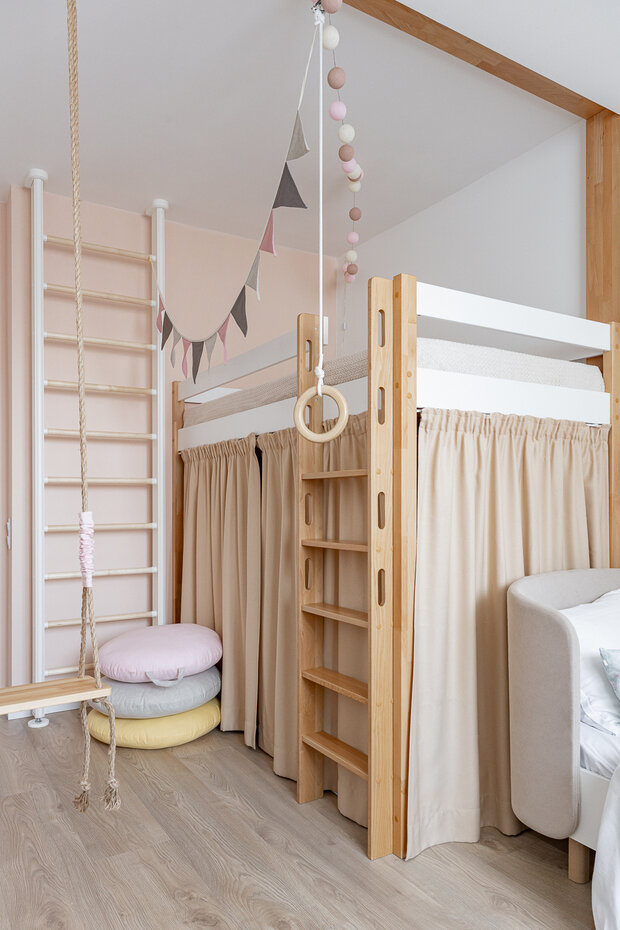 Фотография: Детская в стиле Скандинавский, Современный, Эко, Квартира, Проект недели, Москва, Монолитный дом, 4 и больше, Более 90 метров, бюро «Образ жизни», Анастасия Кутовая – фото на INMYROOM