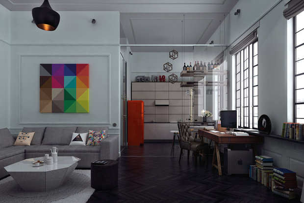 Фотография: Кухня и столовая в стиле Эклектика, Квартира, Дома и квартиры, Проект недели – фото на INMYROOM