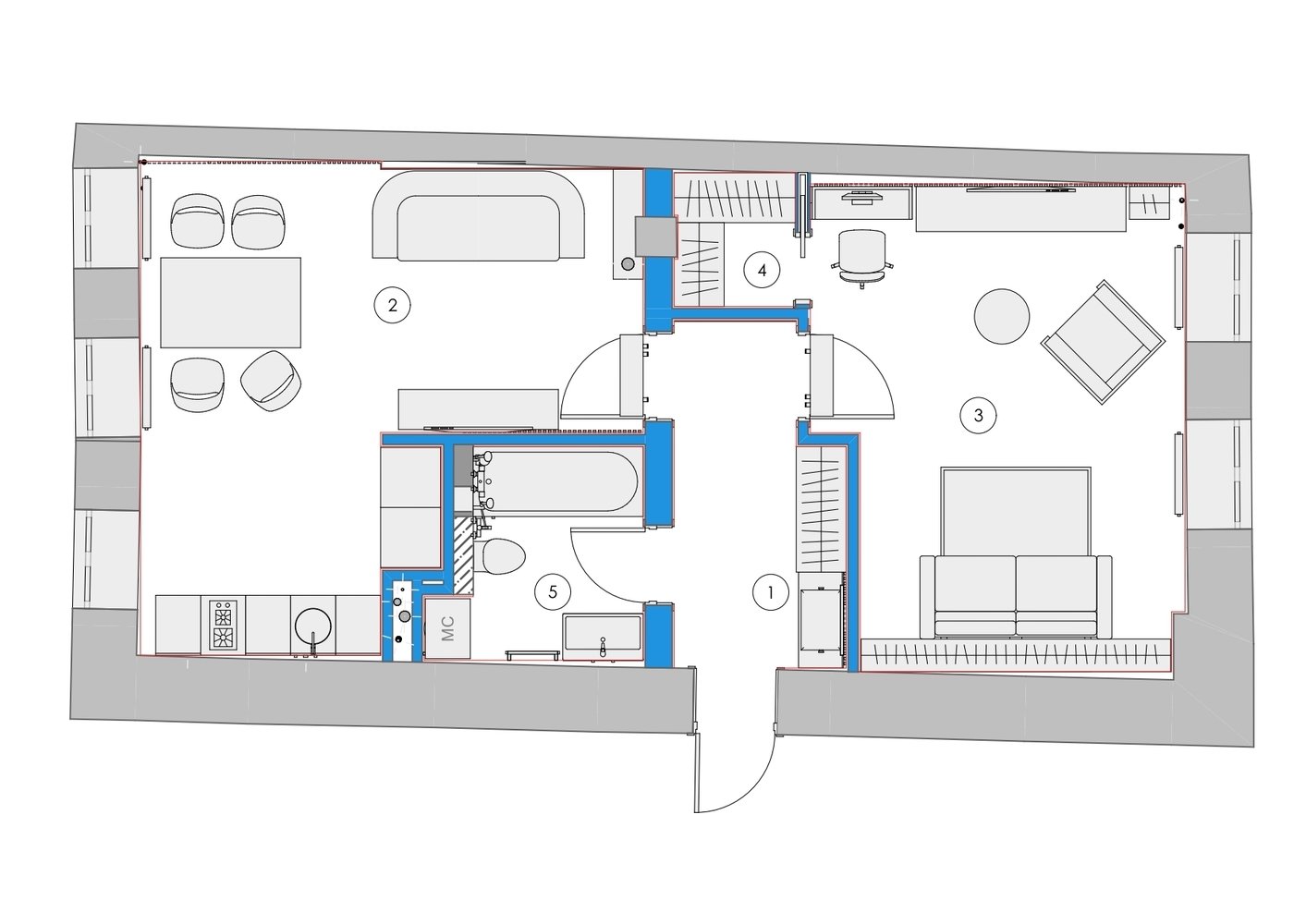 Фотография: Планировки в стиле , Современный, Квартира, Проект дня, Москва, 2 комнаты, 40-60 метров, Елена Богдан – фото на INMYROOM Фотография: Планировки в стиле , Современный, Квартира, Проект дня, Москва, 2 комнаты, 40-60 метров, Елена Богдан – фото на INMYROOM