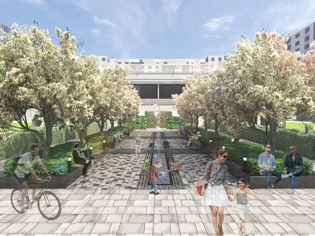 Фото из портфолио Проект благоустройства внутренней территории (двора) – фотографии дизайна интерьеров на INMYROOM