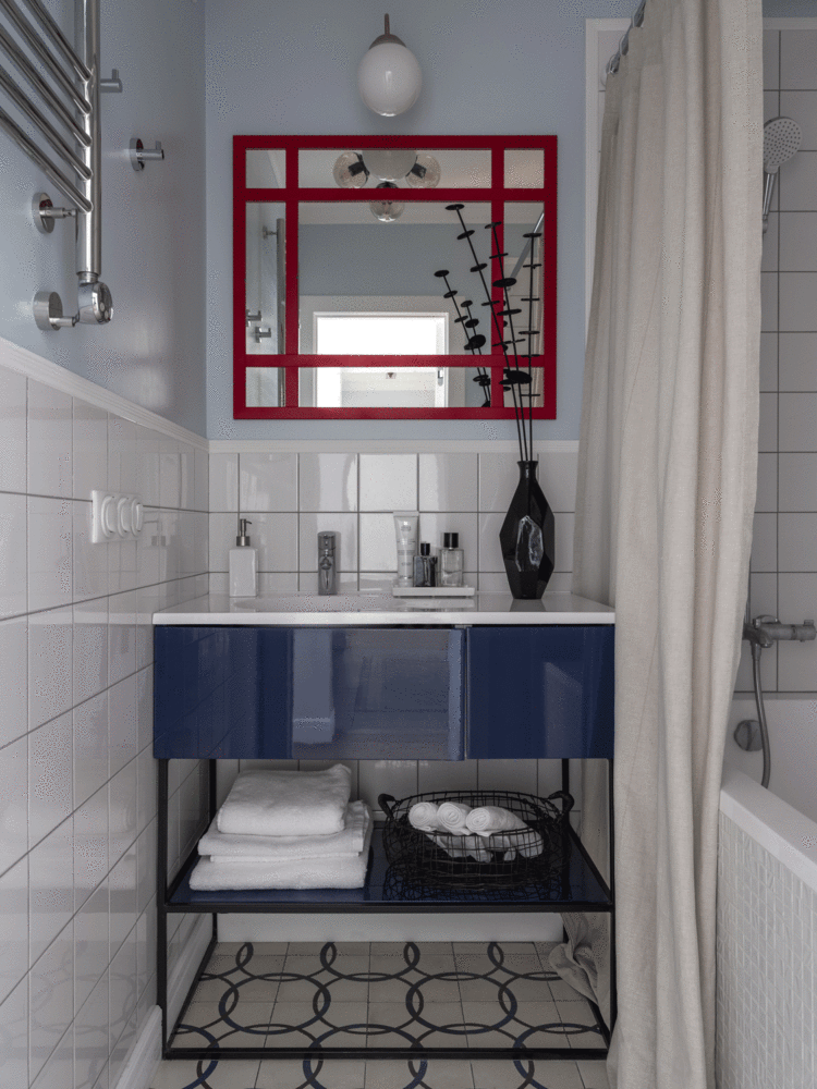 Фотография: Ванная в стиле Скандинавский, Квартира, Проект недели, Москва, Мила Колпакова, Панельный дом, 2 комнаты, 40-60 метров, КОПЭ-85 – фото на INMYROOM Фотография: Ванная в стиле Скандинавский, Квартира, Проект недели, Москва, Мила Колпакова, Панельный дом, 2 комнаты, 40-60 метров, КОПЭ-85 – фото на INMYROOM