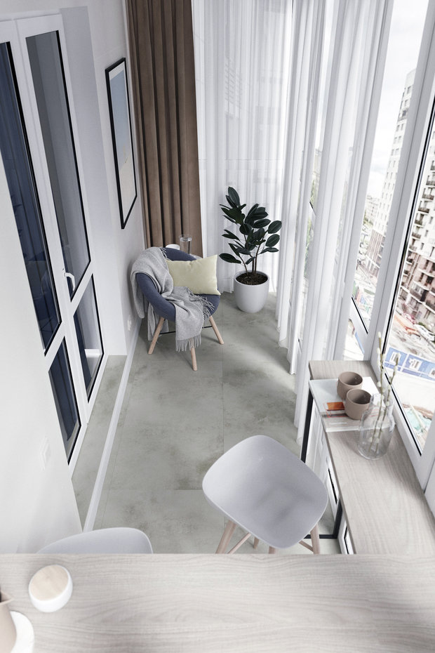 Фотография: Балкон в стиле Современный, Квартира, Проект недели, Минск, 3 комнаты, 60-90 метров, Protena – фото на INMYROOM