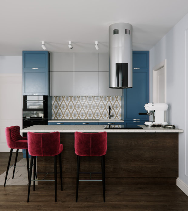 Фотография: Кухня и столовая в стиле Классический, Современный, Квартира, Проект недели, Москва, 3 комнаты, Более 90 метров, Виктория Иванова – фото на INMYROOM