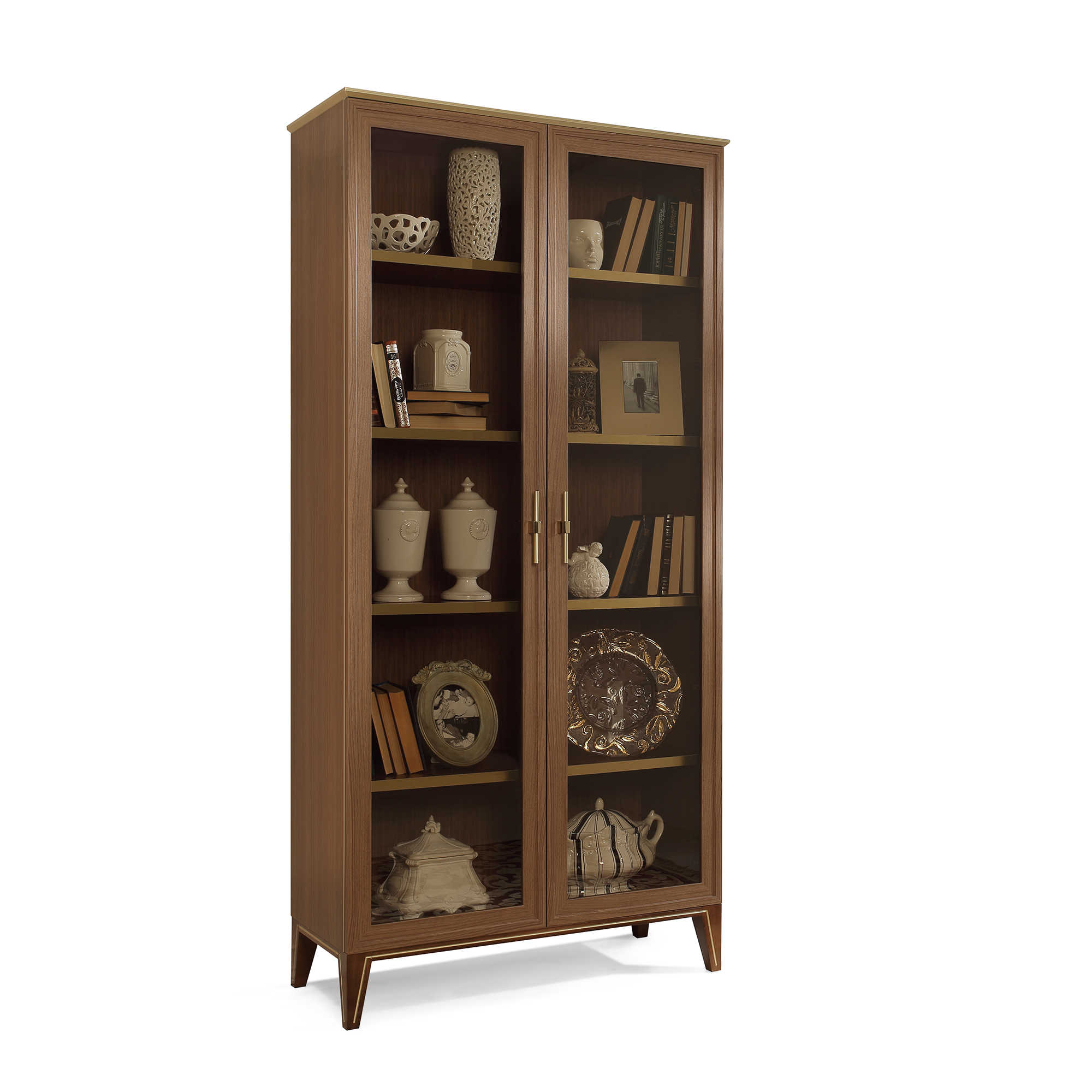 Книжный шкаф коричневого цвета