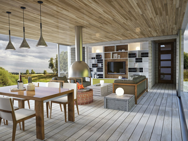 Фото из портфолио Wooden House – фотографии дизайна интерьеров на INMYROOM