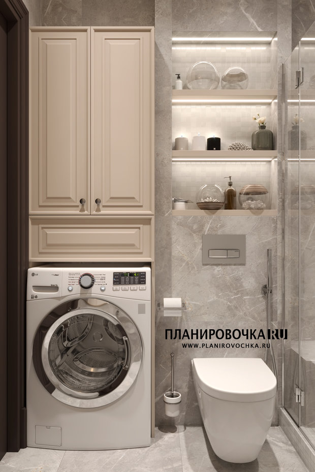 Фото из портфолио ЖК "Ясный", Санузел 2,8 м2 – фотографии дизайна интерьеров на INMYROOM