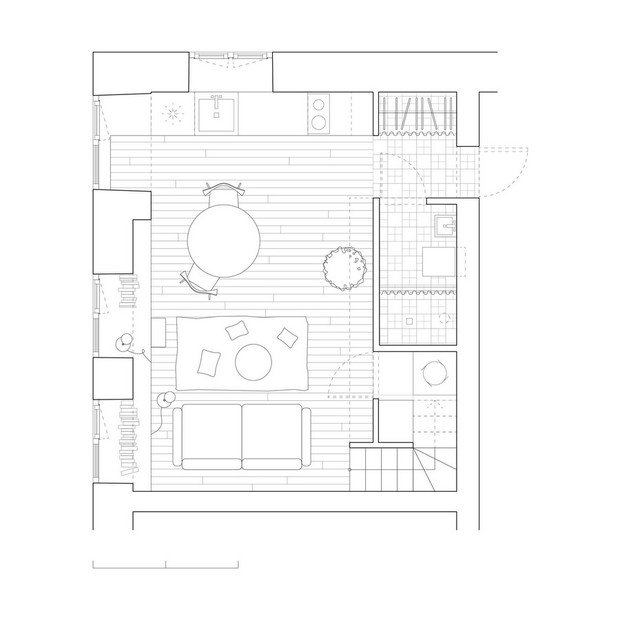Фотография: Планировки в стиле , Малогабаритная квартира, Квартира, Дома и квартиры – фото на INMYROOM